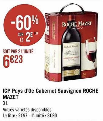 igp pays d'oc cabernet sauvignon roche mazet