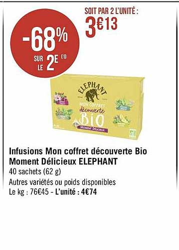infusions mon coffret découverte bio moment délicieux éléphant