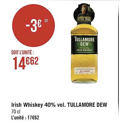 irish whiskey 40% vol. tullamore dew