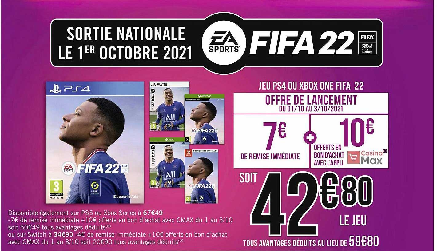 jeu ps4 ou xbox one fifa 22