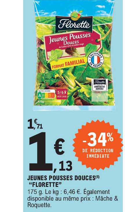 jeunes pousses douces "florette"