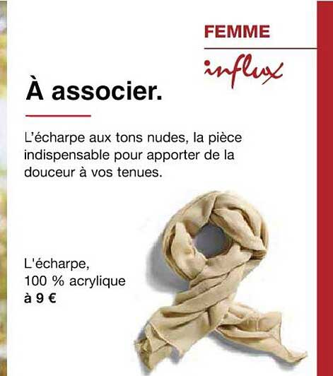 l'écharpe 100% acrylique femme influx