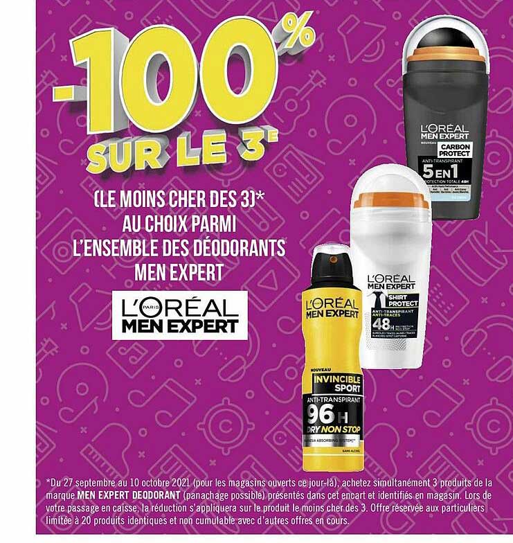l'ensemble des déodorants men expert