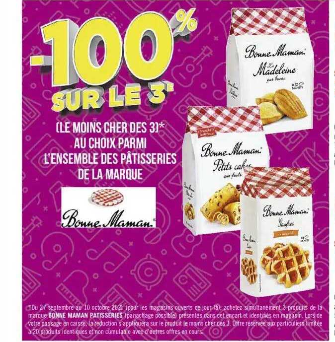 l'ensemble des pâtisseries de la marque bonne maman
