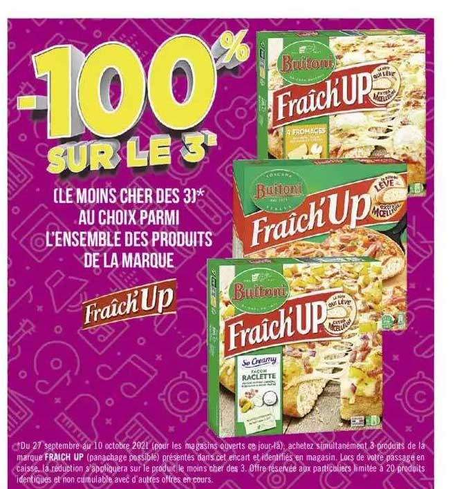 l'ensemble des produits de la marque fraîch'up