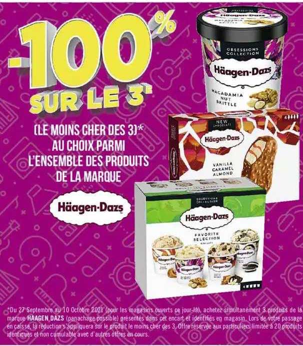 l'ensemble des produits de la marque häagen-dazs