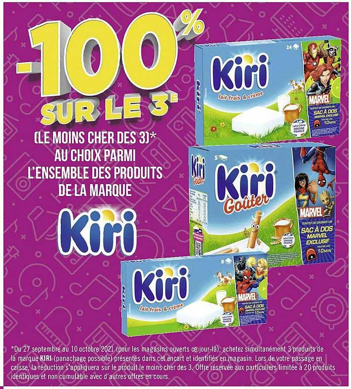 l'ensemble des produits de la marque kiri