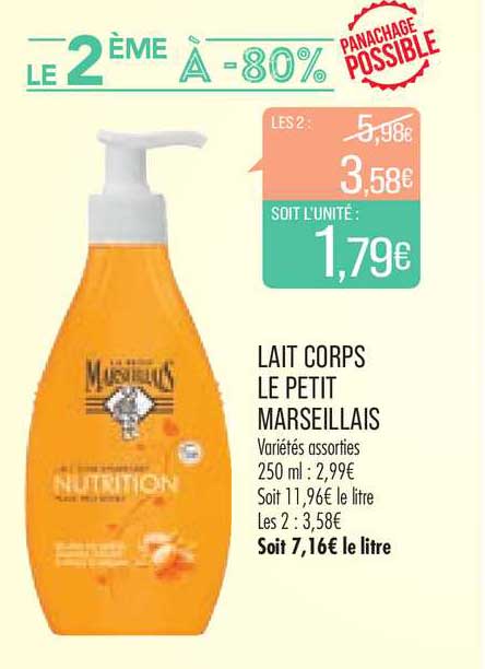 Lait Corps Le Petit Marseillais