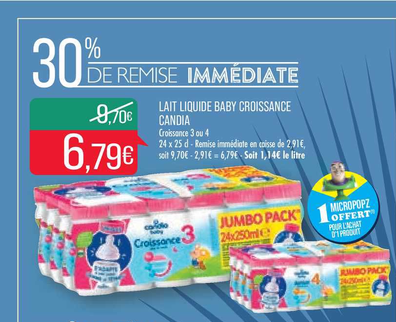Lait Liquide Baby Croissance Candia