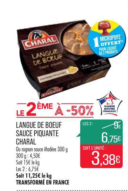 Langue De Bœuf Sauce Piquante Charal
