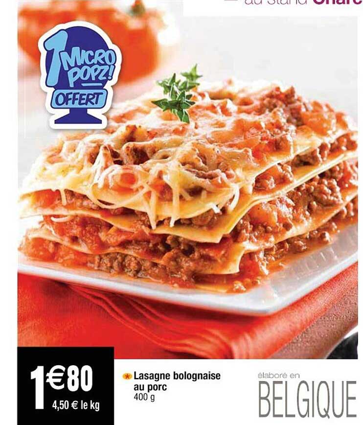 Lasagne Bolognaise Au Porc