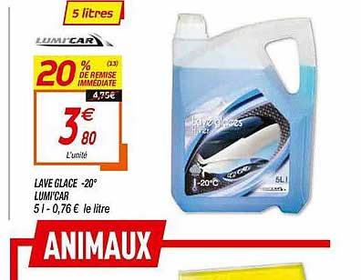 lave glace -20° lumi'car