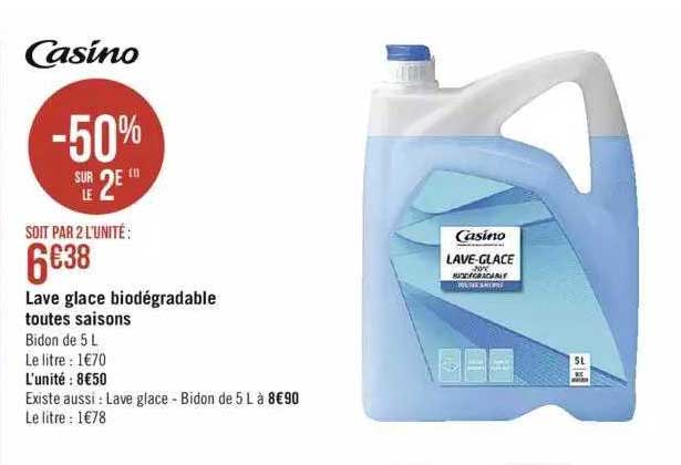 lave glace biodégradable toutes saisons