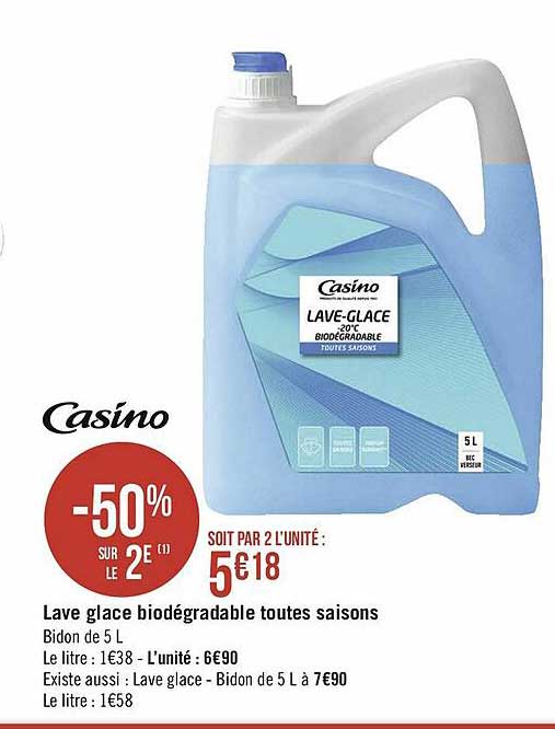 lave glace biodégradable toutes saisons