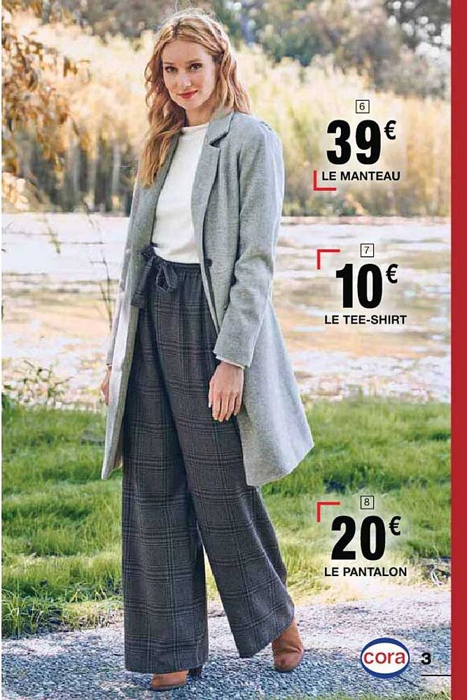 le menteau le tee-shirt le pantalon