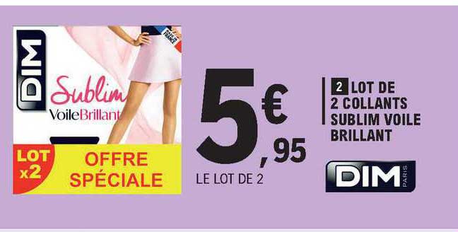 lot de 2 collants sublim voile brillant dim