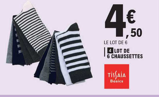 Lot De 6 Chaussettes Tissaia Basics