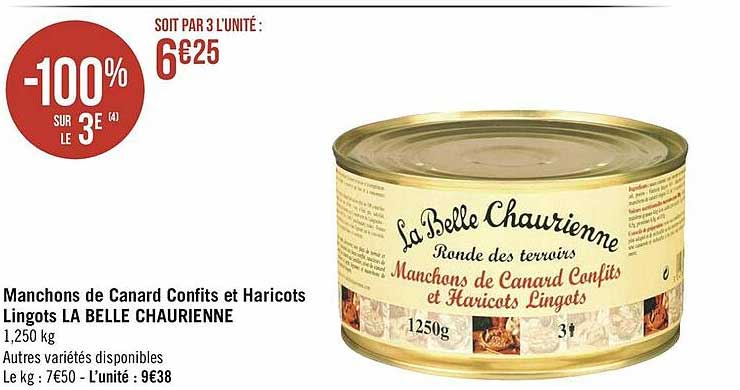 mouchons de canard confits et haricots lingots la belle chaurienne