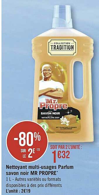 nettoyant multi-usages parfum savon noir mr propre