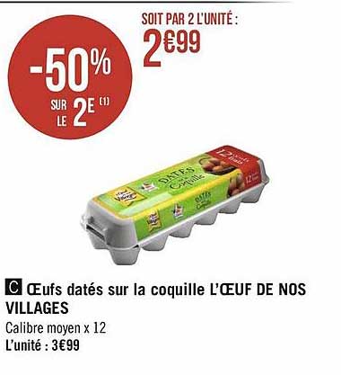 oeufs datés sur la coquille l'œuf de nos villages