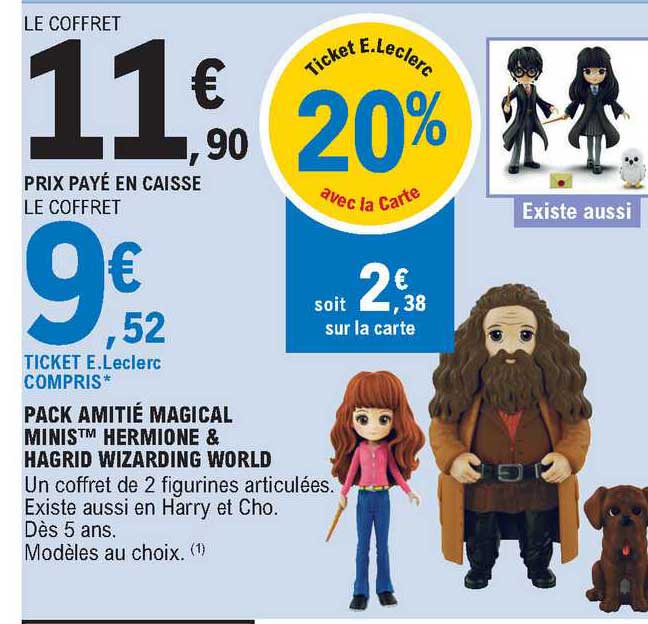 pack amitié magical minis hermione & hagrid wizarding world