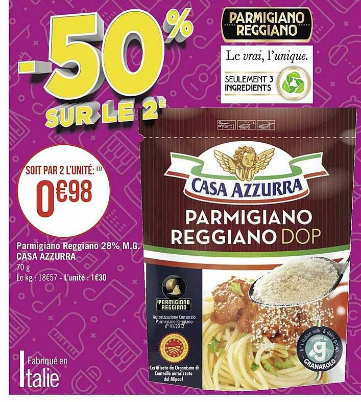 parmigiano reggiano 28% m.g. casa azzurra