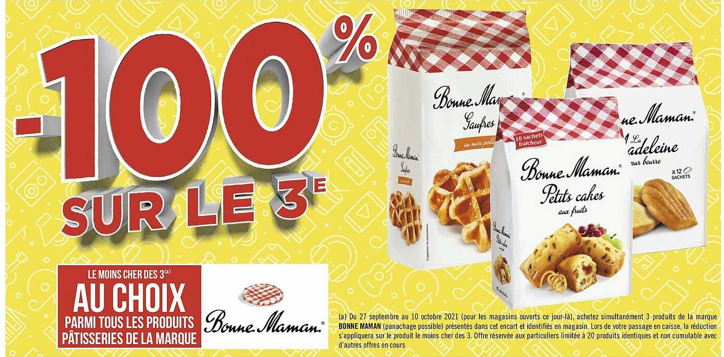 pâtisseries de la marque bonne maman
