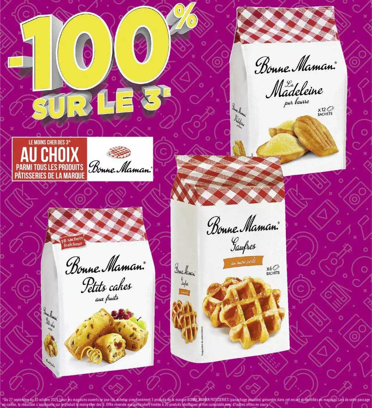 pâtisseries de la marque bonne maman