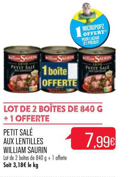 petit salé aux lentilles william saurin