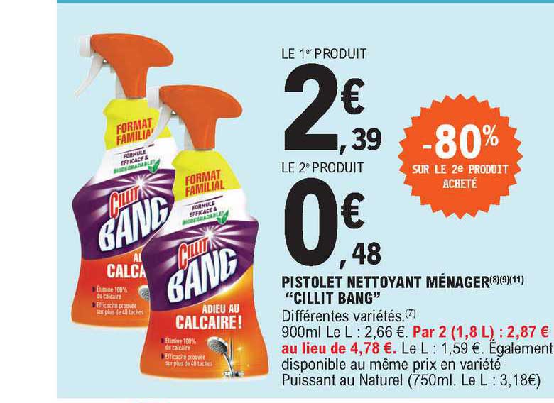 pistolet nettoyant ménager "cillit bang"