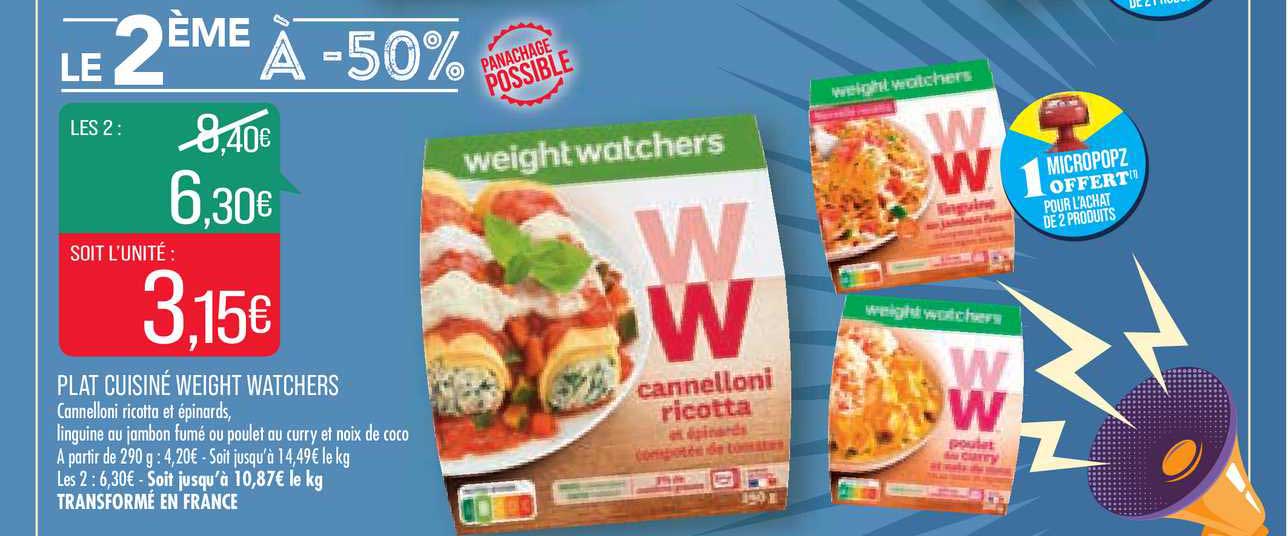 plat cuisiné weight watchers