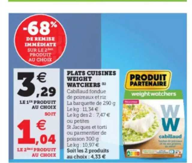 plats cuisinés weight watchers