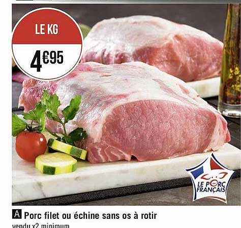 Porc Filet Ou échine Sans Os à Rotir