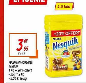 poudre chocolatée nesquik