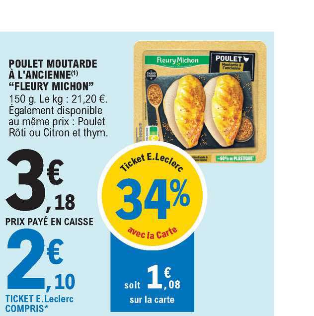 poulet moutarde à l'ancienne "fleury michon"