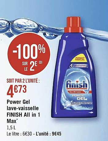 power gel lave-vaisselle finish all in 1 max