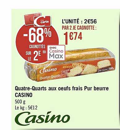 Quatre-quarts Aux Oeufs Frais Pur Beurre Casino