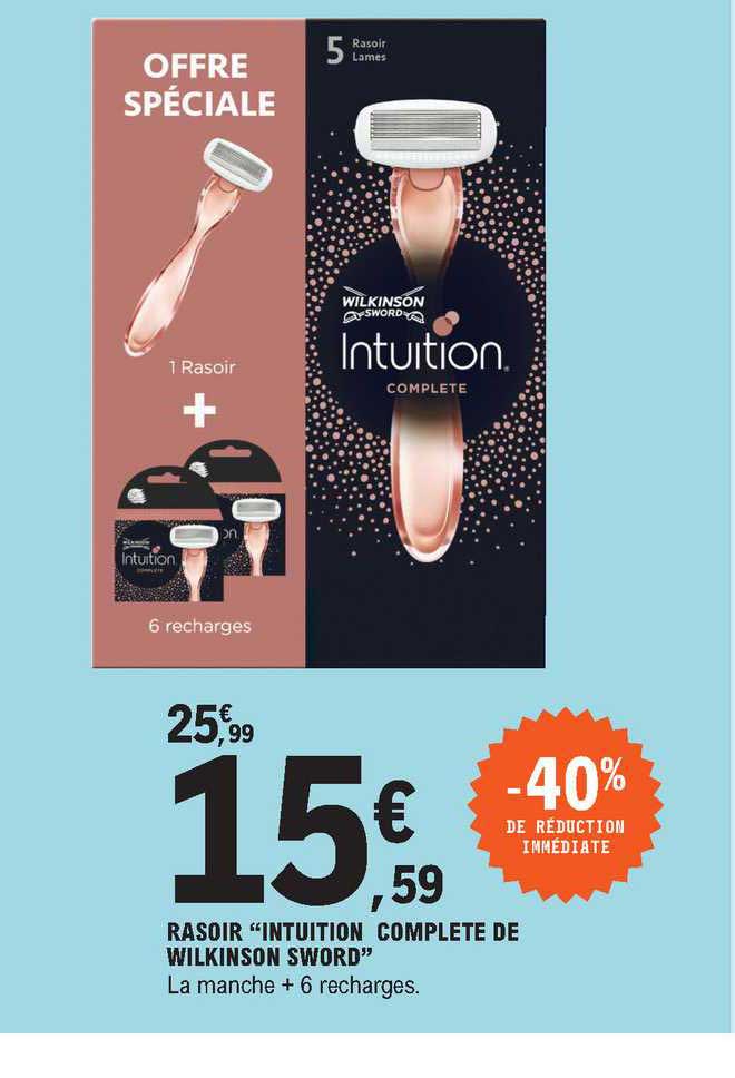 rasoir "intuition complete de wilkinson sword"