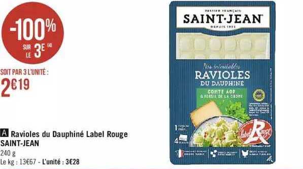 ravioles du dauphiné label rouge saint-jean
