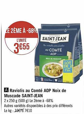 raviolis au comté aop noix de muscade saint-jean