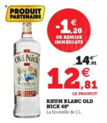 rhum blanc old nick 40°