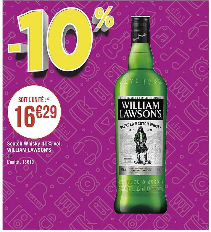 scotch whisky 40% vol. william lawson's
