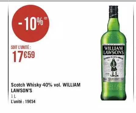 scotch whisky 40% vol. william lawson's