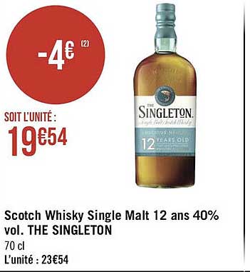 scotch whisky single malt 12 ans 40% vol. the singleton