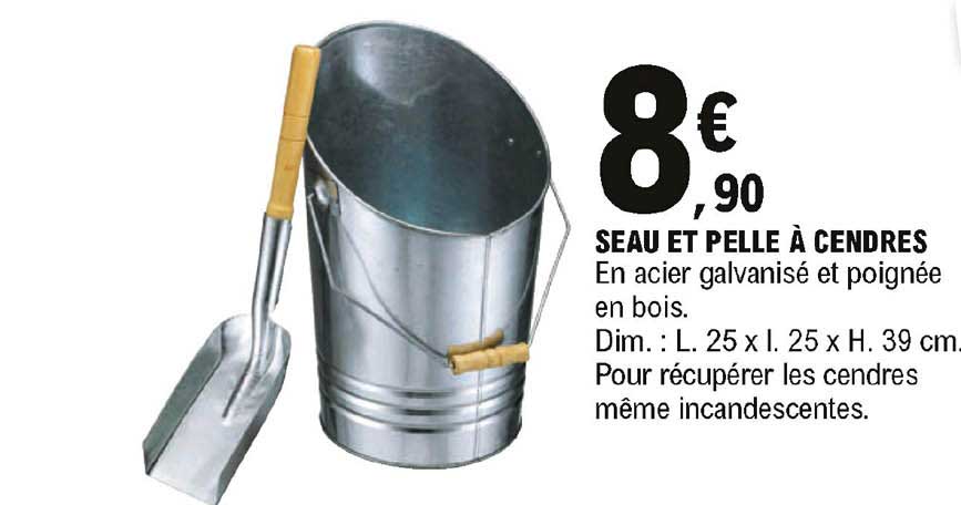seau et pelle à cendres