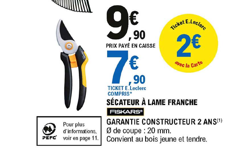 sécateur à lame franche fiskars
