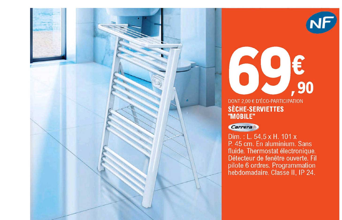 sèche-serviettes mobile carrera