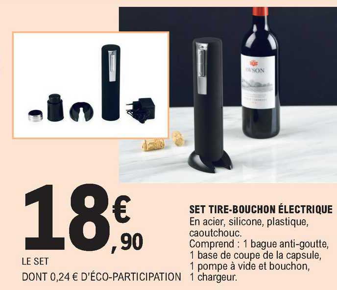 set tire-bouchon électrique