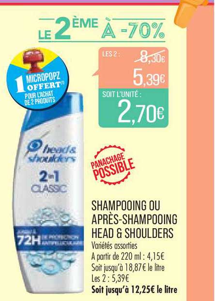 shampooing ou après-shampooing head & shoulders