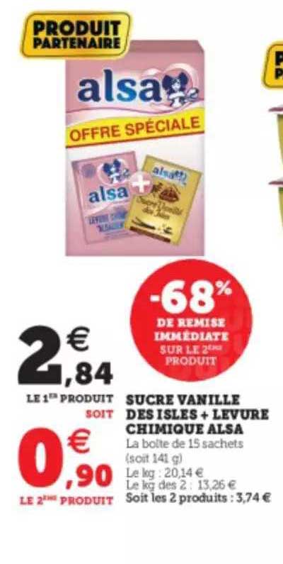 sucre vanille des isles + levure chimique alsa
